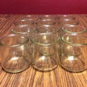 12 clean yoplait oui jars. 5oz